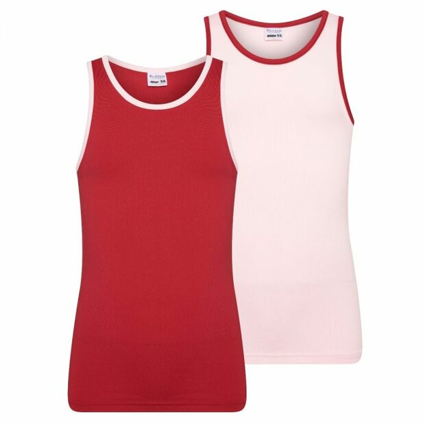2-Pack Mix&amp;Match meisjes hemden L.Roze/D.Rood