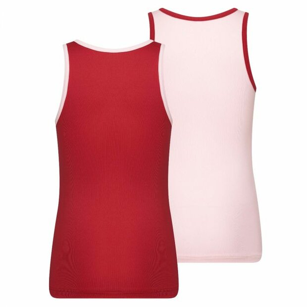 2-Pack Mix&amp;Match meisjes hemden L.Roze/D.Rood