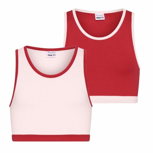 2-Pack Mix&amp;Match meisjes hesjes L.Roze/D.Rood