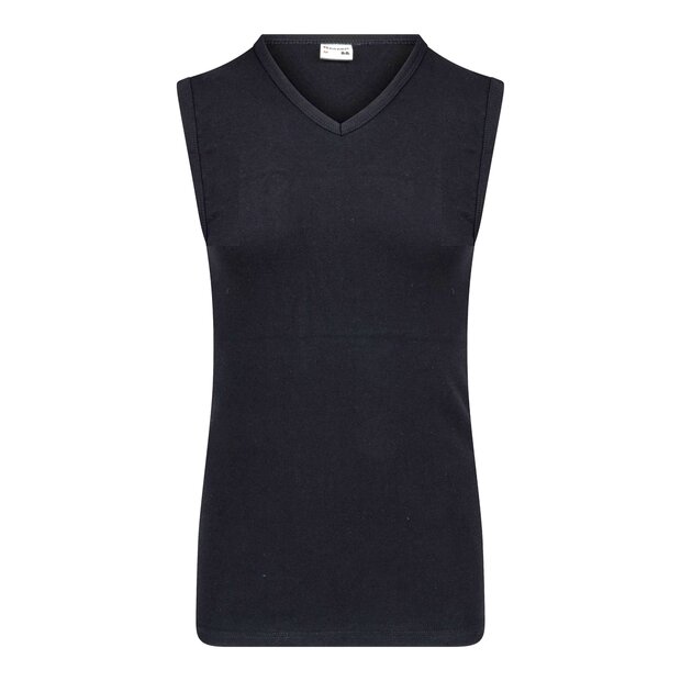 Heren mouwloos shirt met V-hals M3000 Zwart