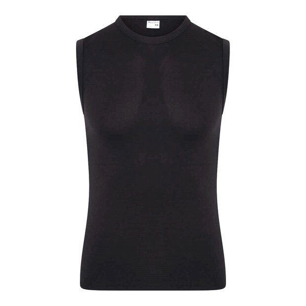 Heren mouwloos shirt met O-Hals Beeren Young (Tactel) Zwart