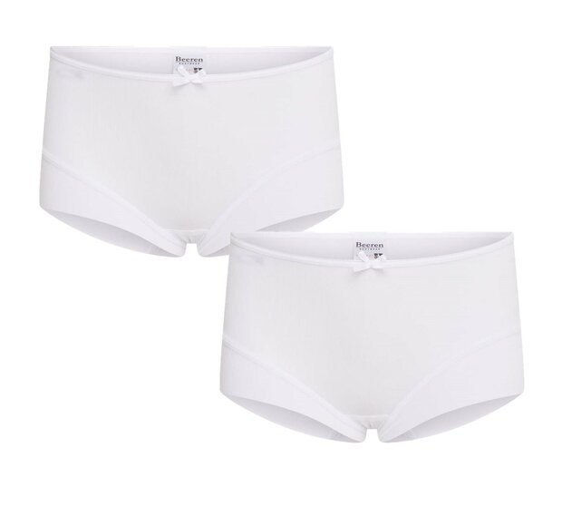 2 pack meisjes boxershort Elegance Wit
