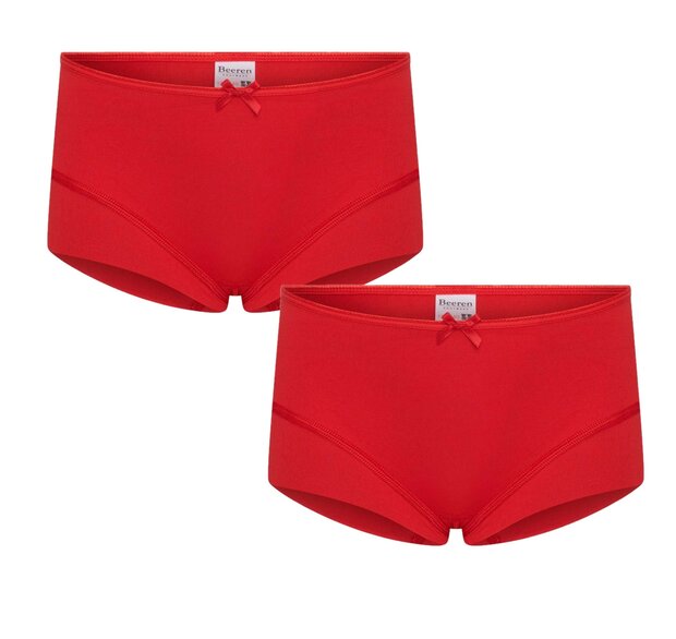 2 pack meisjes boxershort Elegance Rood