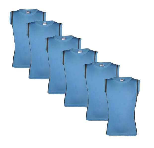 6-Pack Jongens mouwloos shirt Beeren Young Sjors