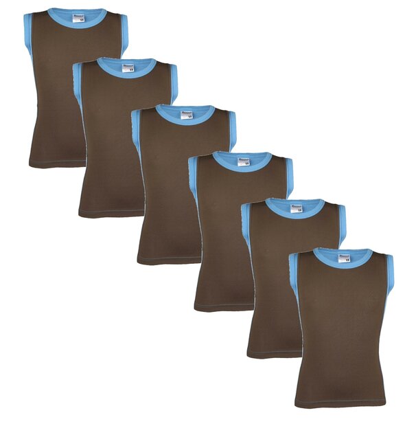 6-Pack Jongens mouwloos shirt Beeren Young Sjimmie