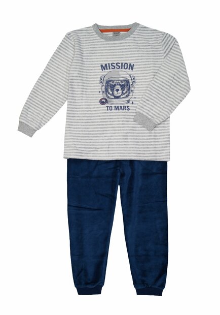 Jongens katoen velours pyjama Art. 251723 Gestreept
