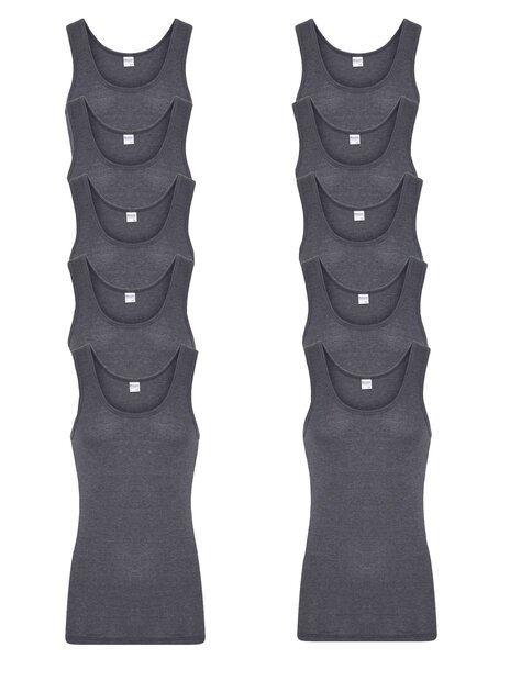 10-Pack Heren singlet M55 Antraciet