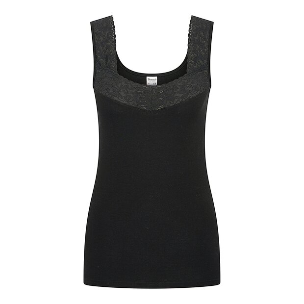 Beeren Comfort Feeling Dames Hemd met kant Dianne Zwart