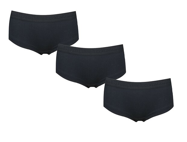 3-Pack Dames Hipsters Beeren Young Zwart