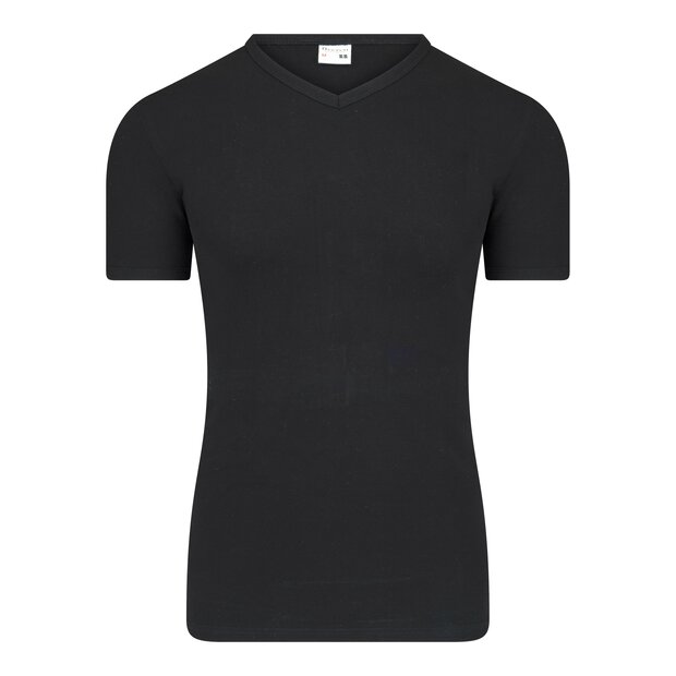 10-pack Heren T-shirts met V-hals en K.M. M3000 Zwart