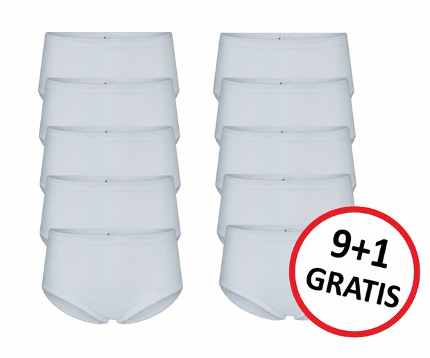 10-pack Dames tailleslips Belinda Wit 