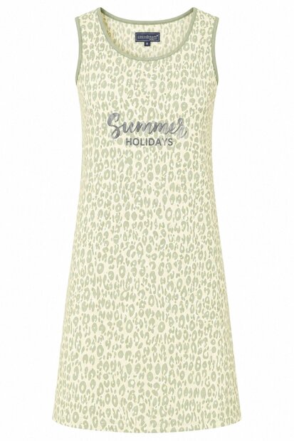 Dames mouwloos Big Shirt 100% katoen groen 