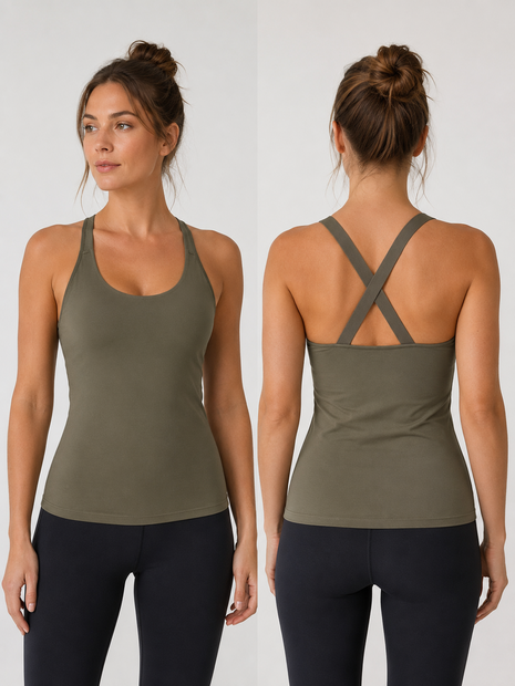 Celine Dames top met gekruisde elastische bandjes