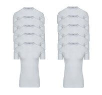 10-pack Extra lange heren T-shirts met O-Hals M3000 Wit 