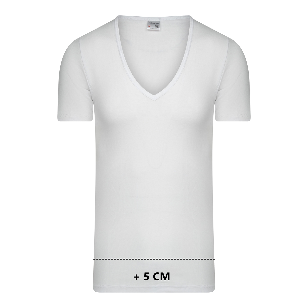 dichtheid slinger Verdragen Voordeelverpakking-Heren T-shirts extra lang met diepe V-hals Beeren M3000  wit - Beerenondergoed.nl