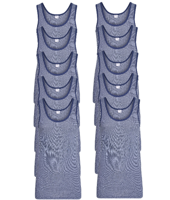 10-Pack Heren singlets Jupiter Blauw