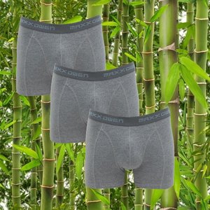 3-pack Bamboe heren boxershorts Maxx Owen Grijs - Beerenondergoed.nl