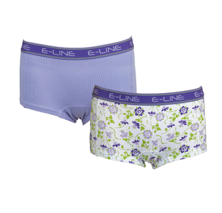 2-pack E-Line dames boxershort Paars - Beerenondergoed.nl